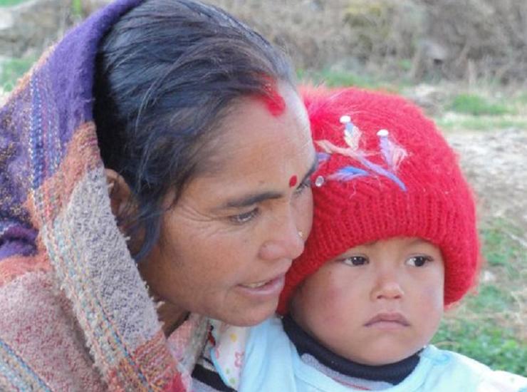 Allwood Nepali Mother and Child landscape
